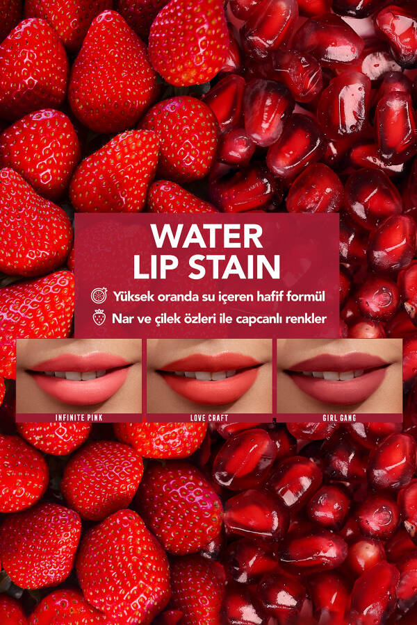 Kalıcı Mat Dudak Tint'i (Kırmızı) - Water Lip Stain - 002 Love Craft - 8682536042178 - 40