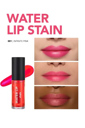 Kalıcı Mat Dudak Tint'i (PEMBE) - Water Lip Stain - 001 Infinite Pink - 8682536042161-Pembe - 3