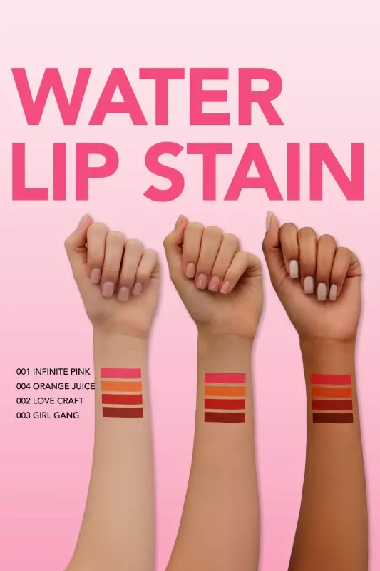 Kalıcı Mat Dudak Tint'i (PEMBE) - Water Lip Stain - 001 Infinite Pink - 8682536042161-Pembe - 8