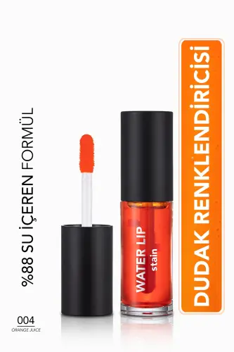 Kalıcı Mat Dudak Tint'i (turuncu) - Water Lip Stain - 004 Orange Juice - 8682536042192 - 004 ORANGE JUICE 