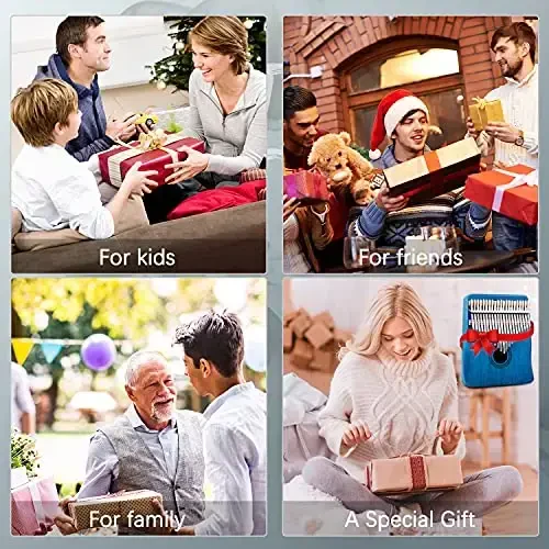 Kalimba Thumb Piano, YUNDIE Portativ 21 Tugmali Mbira Barmoq Pianino Sozlash Bolg'asi va O'quv Qo'llanmasi bilan, Katta yoshli Boshlovchilar uchun Musiqiy Asboblar Sovg'asi Professional (Moviy) - 6