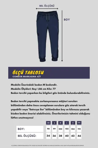Kalın Antrasit Erkek Eşofman Altı Jogger Arka Cepli Paça Lastikli Regular Fit Şardonsuz - Antrasit - 5