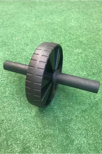 Kalın Egzersiz Tekerleği Kol Omuz Sırt Karın Kas Geliştirici Spor Aleti - Siyah - 2