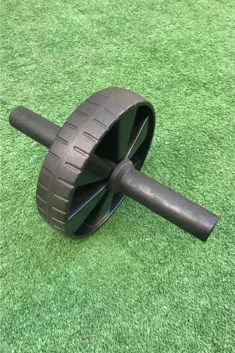 Kalın Egzersiz Tekerleği Kol Omuz Sırt Karın Kas Geliştirici Spor Aleti - Siyah - 4
