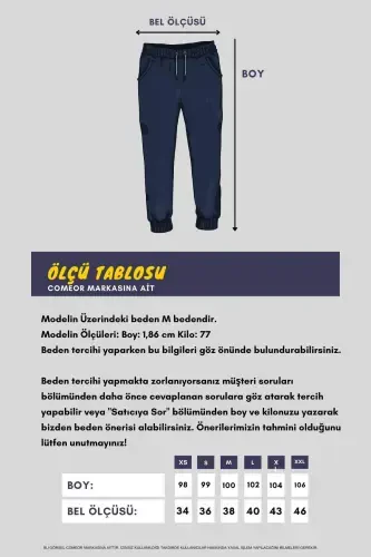 Kalın Siyah-Lacivert-Gri-Antrasit Erkek 4'lü Eşofman Altı Jogger Arka Cepli Paça Lastikli Regular Fi-Siyah - 8