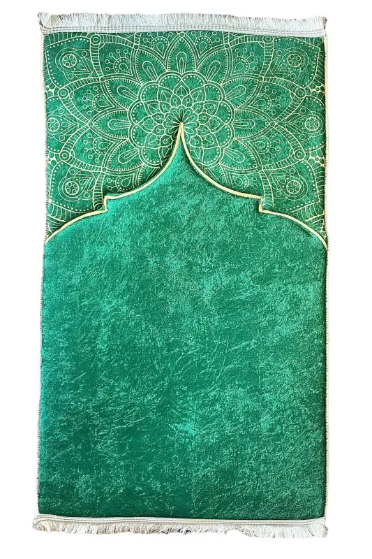 3cm Kalın Süngerli Yumuşak Seccade Diz Ağrıtmaz Çeyizlik Hediyelik Namazlık Katlanabilir (70X120CM) - Renkli - 3