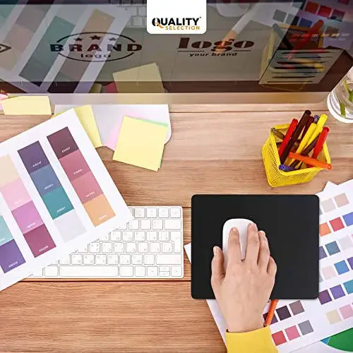 Quality Selection Mouse Pad Non-Slip Rubber Base Computer Black Mousepad, Superb Tracking Accuracy and Smooth Surface Mouse Control, Mouse Pads for Desk Office, Home & Gaming 7.75 X 9.25 in, No Logos - 4