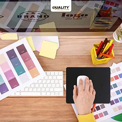 Quality Selection Mouse Pad Non-Slip Rubber Base Computer Black Mousepad, Superb Tracking Accuracy and Smooth Surface Mouse Control, Mouse Pads for Desk Office, Home & Gaming 7.75 X 9.25 in, No Logos - 4