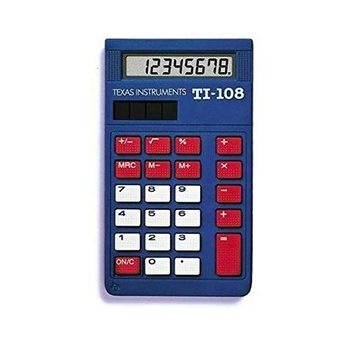Калькулятор с солнечной энергией Texas Instruments TI-108/Набор учителя (комплект из 10 шт.) - Texas Instruments