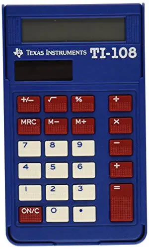 Калькулятор с солнечной энергией Texas Instruments TI-108/Набор учителя (комплект из 10 шт.) - 3