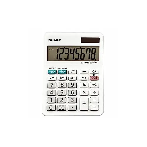 Калькулятор Sharp EL-310WB, Белый 3.125, 3.38 x 4.75 x 1.0 дюйма - 1