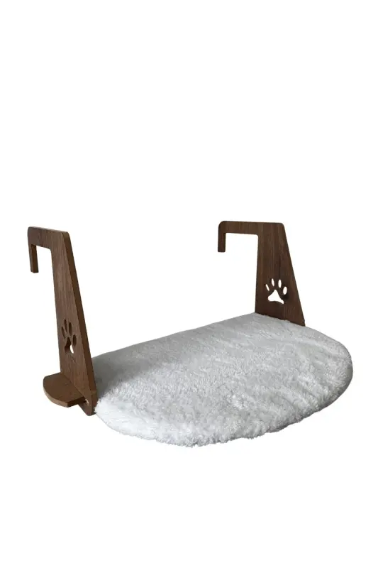 Kalorifer Petek Radyatör Yatağı Kedi Peluş Kalorifer Yatağı (Kolay Montaj Geçmeli Sistem)-BEYAZ - SENNEDİLERSEN