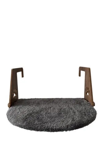 Kalorifer Petek Radyatör Yatağı Kedi Peluş Kalorifer Yatağı (Kolay Montaj Geçmeli Sistem)-KOYU GRİ - SENNEDİLERSEN (1)