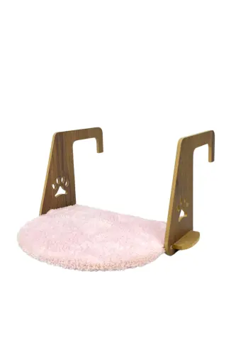 Kalorifer Petek Radyatör Yatağı Kedi Peluş Kalorifer Yatağı (Kolay Montaj Geçmeli Sistem) - PUDRA PEMBE 