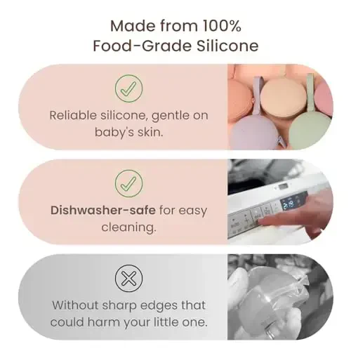 Kalovin Pacifier Holder Case, Pack of 2 Baby Silicone Pacifier Holder Case, Protective Storage Container Attaches to Strollers & Diaper Bags (Color 3) - 3