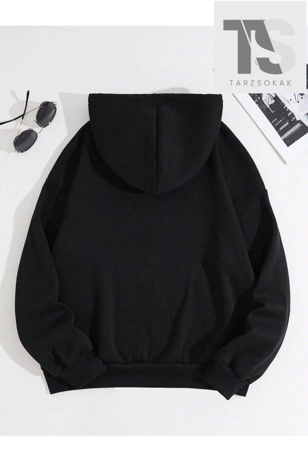 Kalp Ağ Minimal Örümcek Sweatshirt Fermuarlı Hırka-siyah gkalp - 2