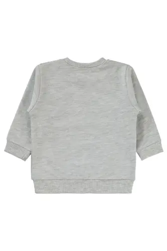 Kalp Taçlı 6-18 Ay Sweatshirt - Gri 18-24 Ay - Karmelanj - 2