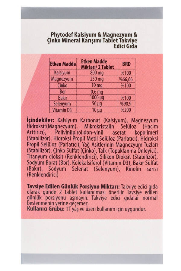 Kalsiyum Magnezyum Çinko - 60 Tablet (CALCİUM MAGNESİUM ZİNC) - 8