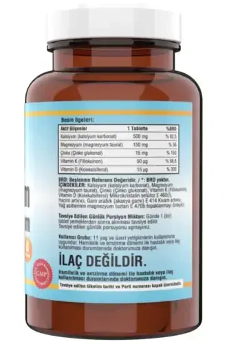 ® Calcium Magnesium Çinko D&k Kalsiyum 3 X 120 Tablet - Modazone (1)