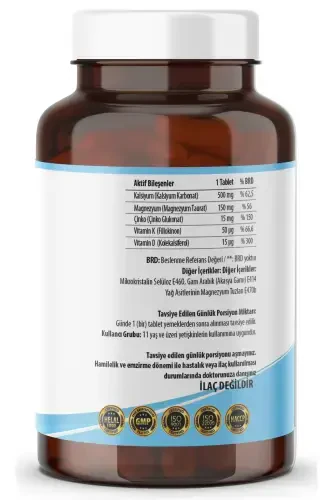® Calcium Magnesium Çinko D&k (kalsiyum Magnezyum Çinko) 120 Tablet - NCS (1)