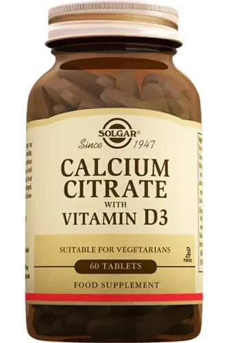 Calcium Citrate with Vitamin D3 250 mg 60 Tablet - SOLGAR (1)