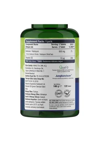 Calcium with Vitamin D3 120 Tablet - 5