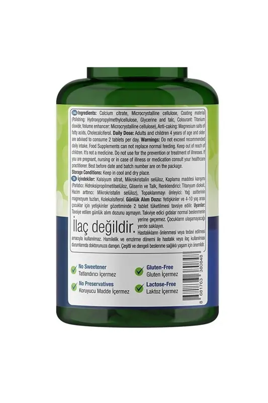 Calcium with Vitamin D3 120 Tablet - 6