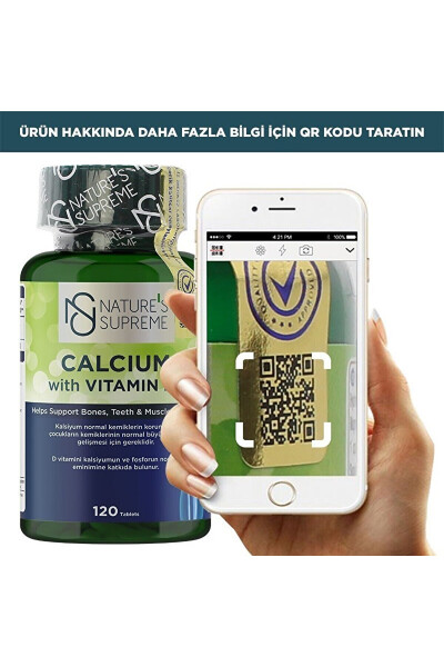 Kalsiyum ve D3 Vitamini 120 Tablet - 10