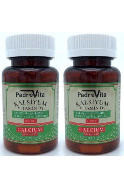 Kaltsiy (Kaltsiy Sitrat) va D3 Vitamini 60 Tablet 2 ta Paket - 10