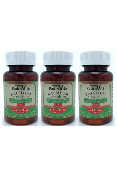 Kaltsiy (Kaltsiy Sitrat) va D3 Vitamini 60 Tablet 3 ta Paket - 10