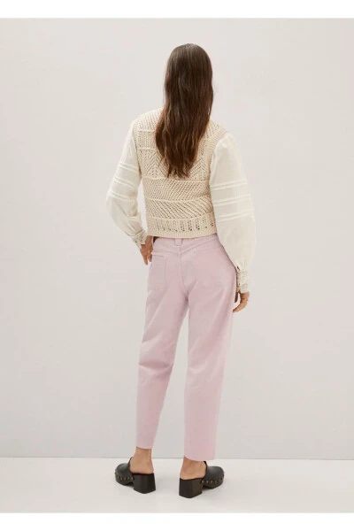 Kamarining balandli keng slouchy jinsi shimlar - 4