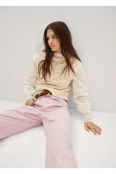 Kamarining balandli keng slouchy jinsi shimlar - 6