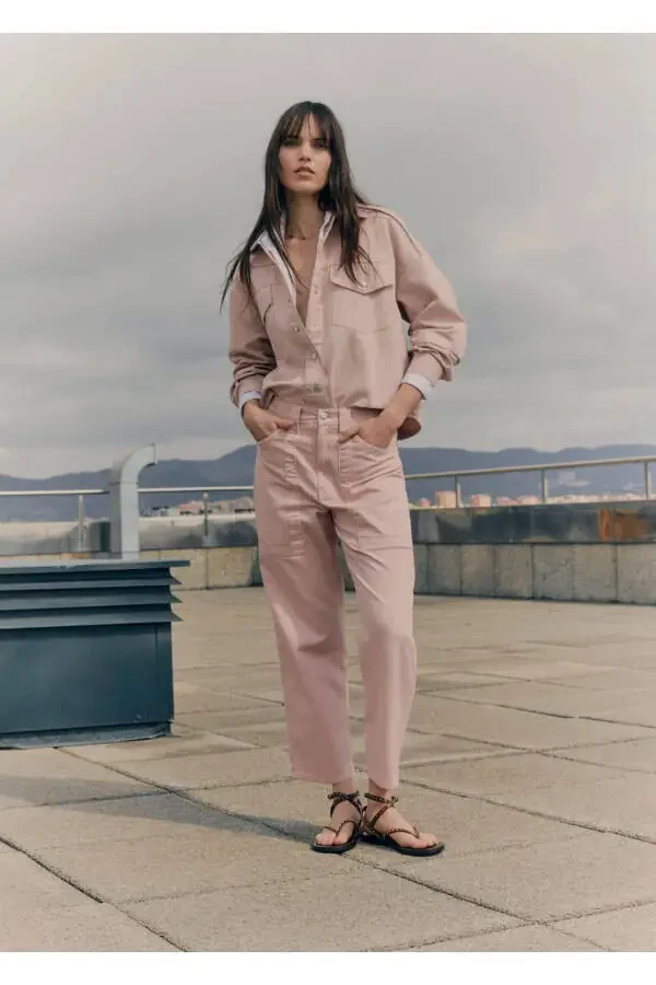 Kamarining balandli keng slouchy jinsi shimlar - 8