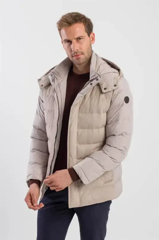 Камень Comfort Fit с капюшоном Пуховик - 3