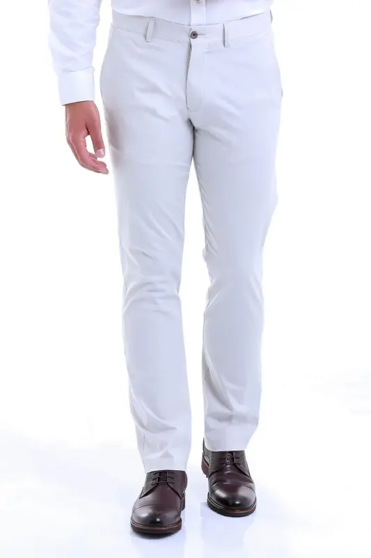 Камень Regular Fit Прямой Хлопок Боковые Карманы Холщовые Брюки - 3