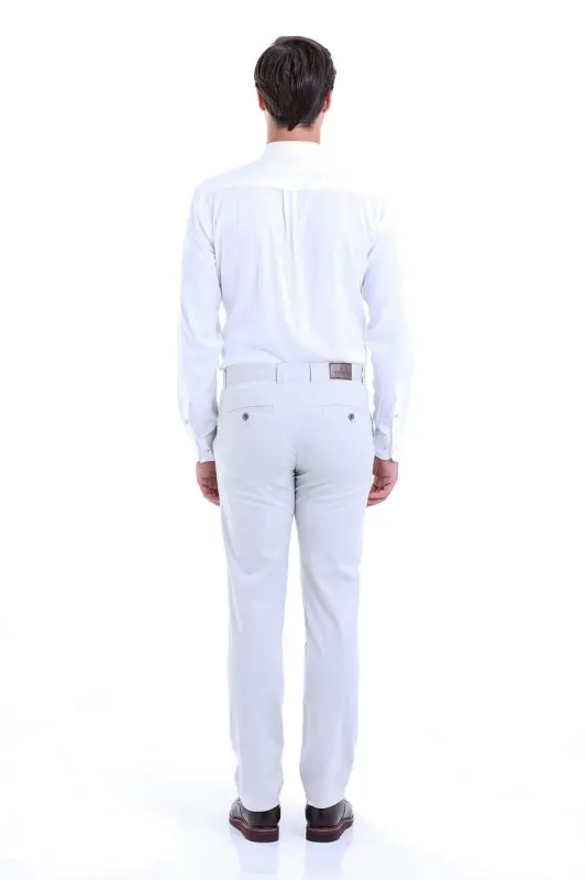 Камень Regular Fit Прямой Хлопок Боковые Карманы Холщовые Брюки - 5