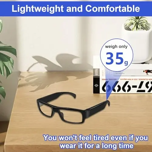 Camera Glasses Video Recording Wearable Glass Smart Glasses HD 1080P Outdoor Sport Action Camera for Training, Cycling, Driving, Hiking, Hunting, Fishing - 7