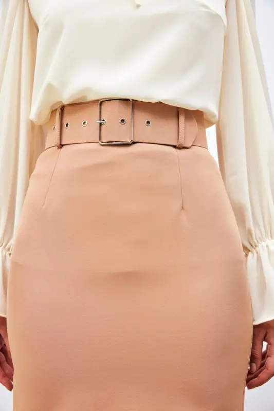 Kamerli Mini Yubka - JIGAR RANG - 5