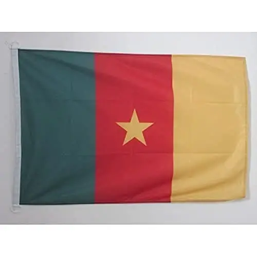 Cameroon NAUTICAL Flag 18'' x 12'' - Cameroonian flags 30 x 45 cm. - Banner 12x18 in for boat - AZ FLAG 