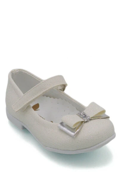 Kamonli va rinstonli bezakli chaqaloq baletkalari, ekru - 10