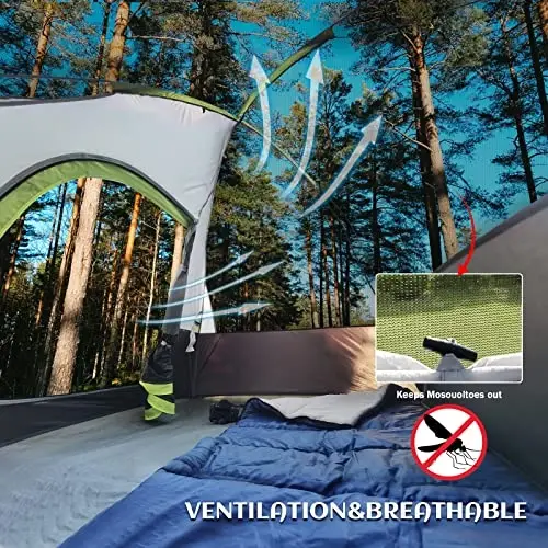 Camping Tent 2-4 Person, Waterproof Windproof Tent with Rainfly Easy Set up-Portable Dome Tents for Camping… - 4