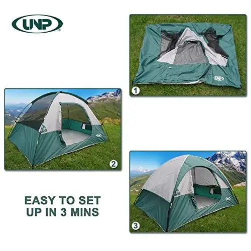 Camping Tent 2 Person, Waterproof Windproof Tent with Rainfly Easy Set up-Portable Dome Tents for Camping… - 5