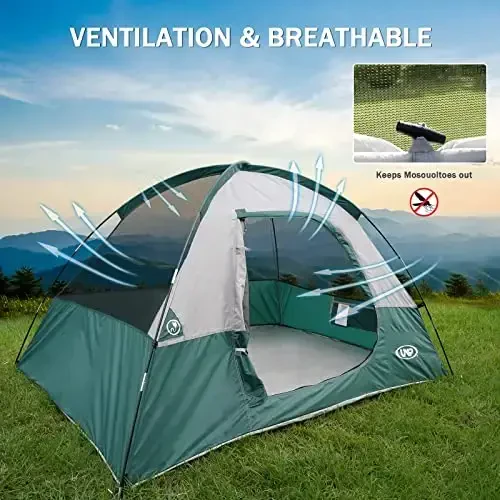Camping Tent 2 Person, Waterproof Windproof Tent with Rainfly Easy Set up-Portable Dome Tents for Camping… - 4
