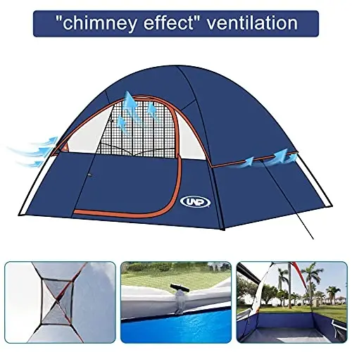Camping Tent 2 Person, Waterproof Windproof Tent with Rainfly Easy Set up-Portable Dome Tents for Camping… - 4