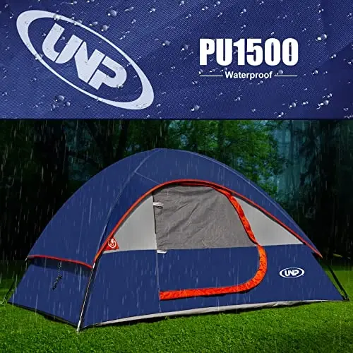 Camping Tent 2 Person, Waterproof Windproof Tent with Rainfly Easy Set up-Portable Dome Tents for Camping… - 5