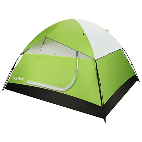 Camping Tent, TEKOMI Waterproof Family Dome Tent with Removable Rain Fly, Instant Cabin Tent for 60 Seconds Set Up, Advanced Venting Design, Fit Camp Backpacking Hiking Outdoor, Dark Green - TEKOMI