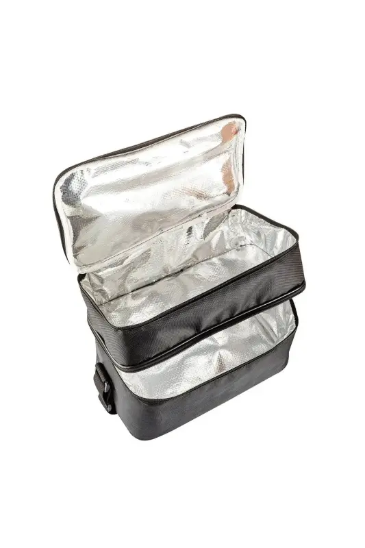 Kamp Piknik Termal Soğutucu Yalıtımlı Buzluk Termos Çanta 5’li Set - 960 Siyah-Siyah Desenli - 3