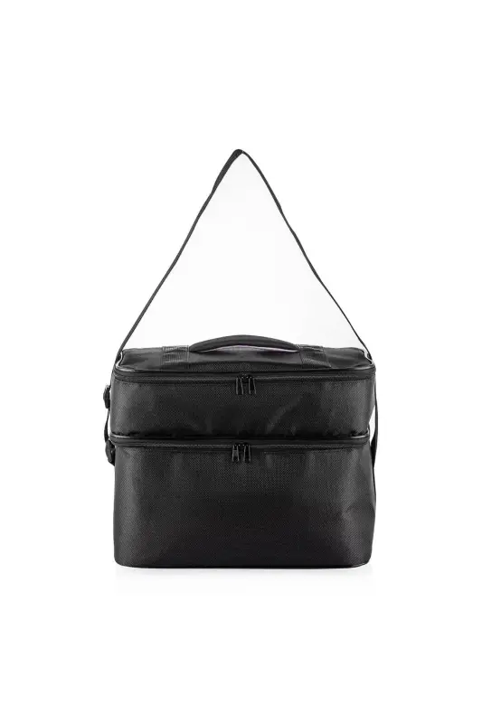 Kamp Piknik Termal Soğutucu Yalıtımlı Buzluk Termos Çanta 5’li Set - 960 Siyah-Siyah Desenli - 4