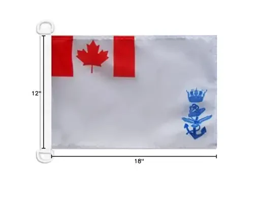 Canada Naval Ensign NAUTICAL Flag 18'' x 12'' - Canadian War flags 30 x 45 cm. - Banner 12x18 in for boat - AZ FLAG - 5