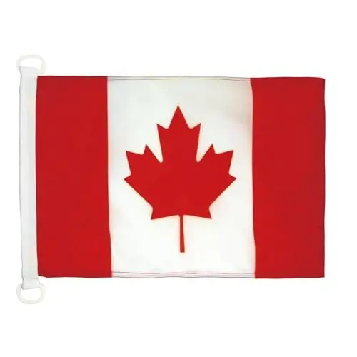 Canada NAUTICAL Flag 18'' x 12'' - Canadian flags 30 x 45 cm. - Banner 12x18 in for boat - AZ FLAG 